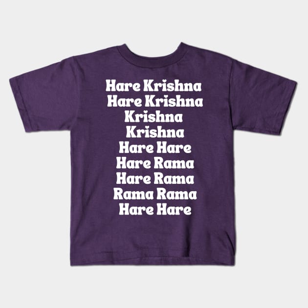 hare krishna chant Kids T-Shirt by karenpaytonart